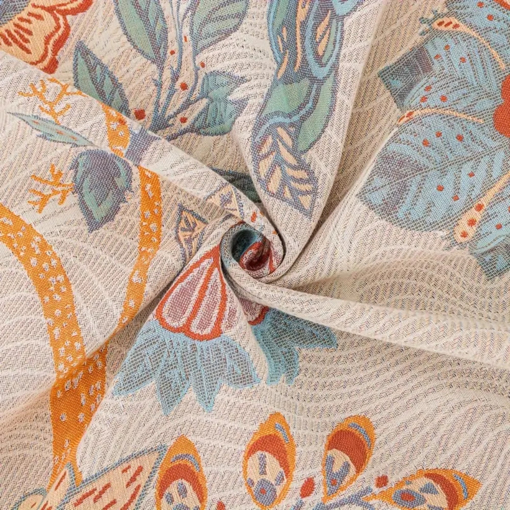 Reversible Cotton Throw Blanket - Vineyard Blossom Design for Cozy Living