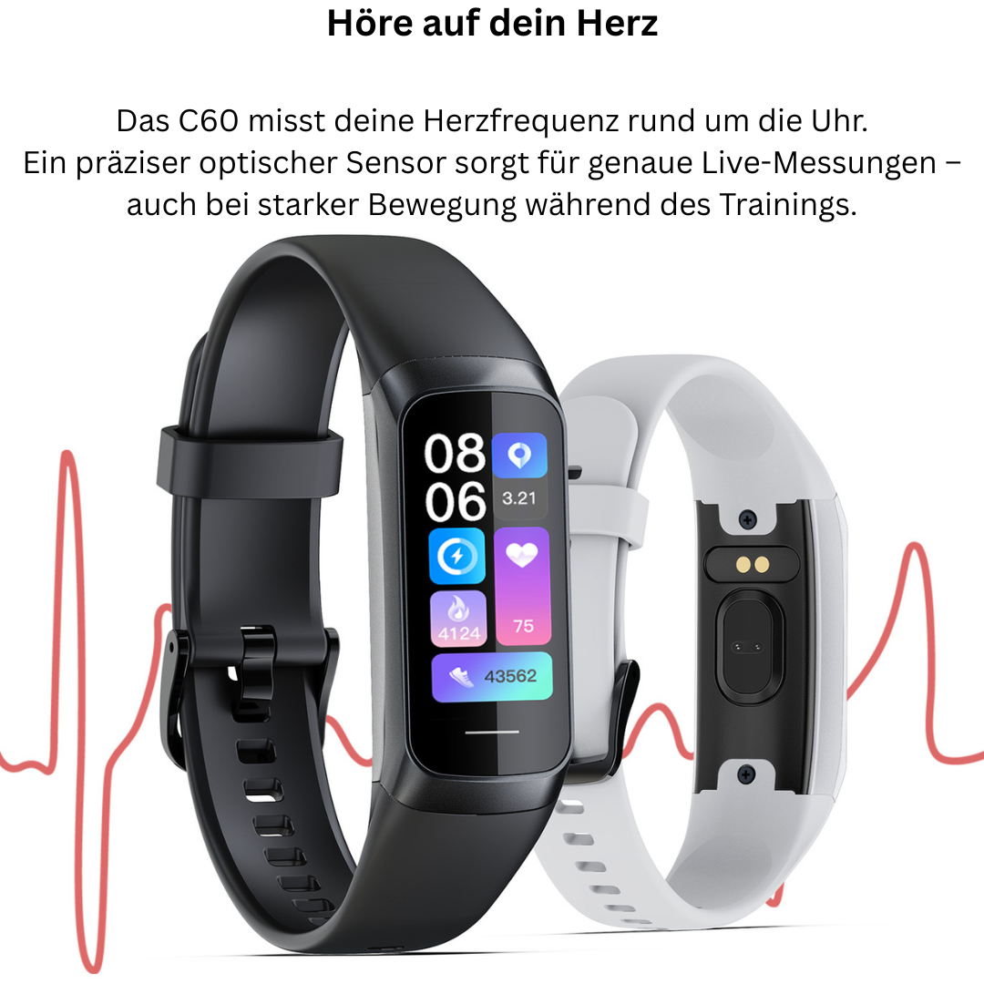Smart Fitness Watch - Heart Rate, Sleep Tracking and 25 Sports Modes