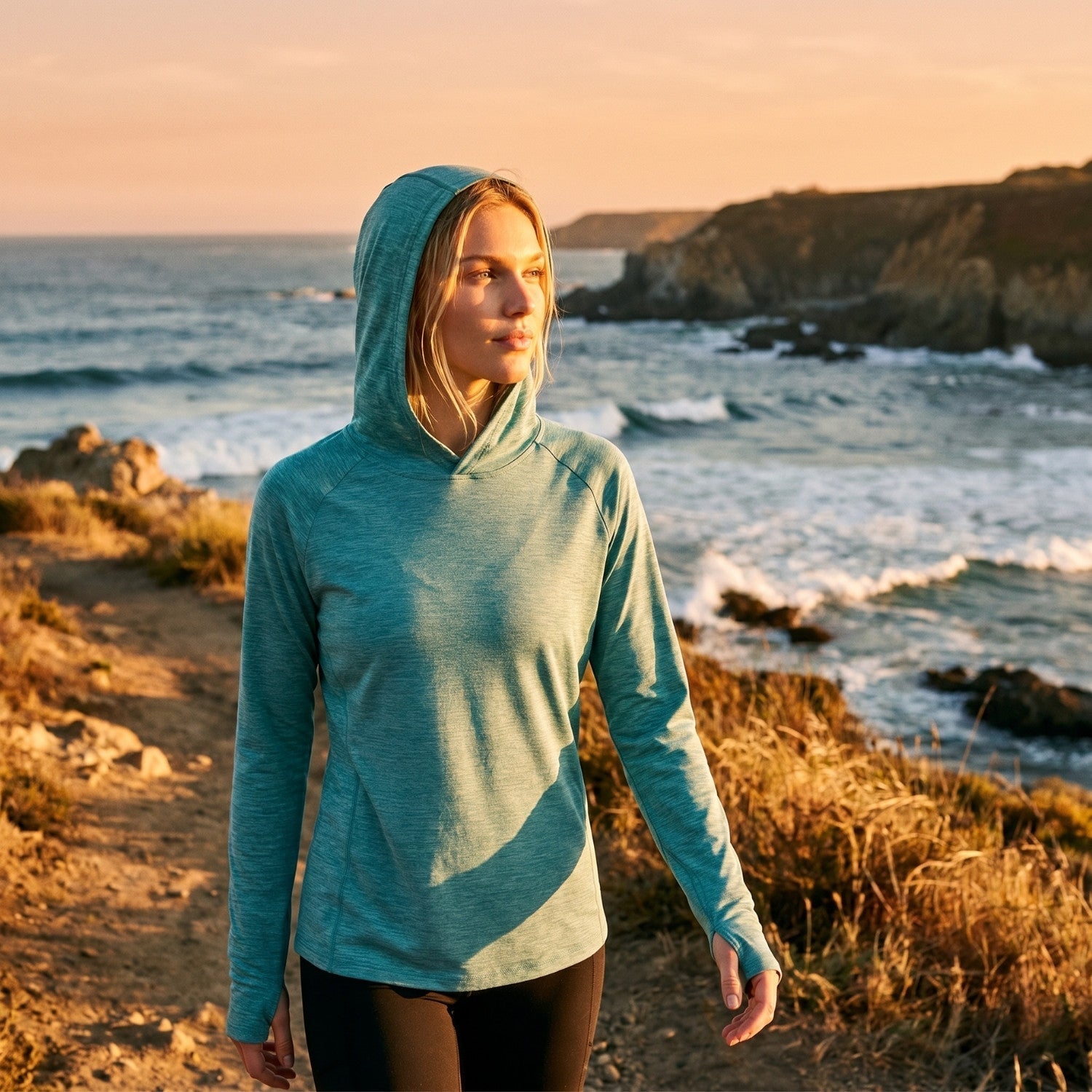 Women’s UPF 50+ Sun Hoodie – Midweight Hooded UV Protection Top
