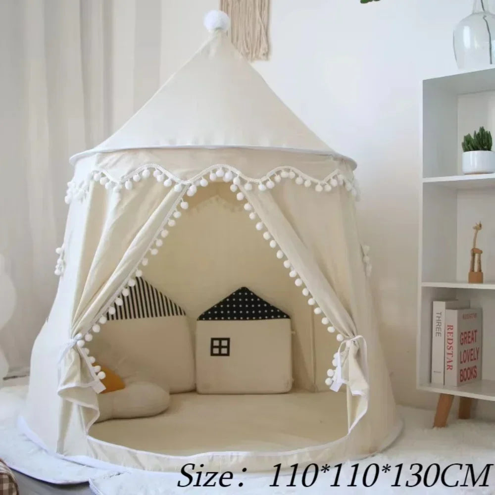 Kids Canvas Play Teepee – DreamHaven Indoor Imaginative Play Tent