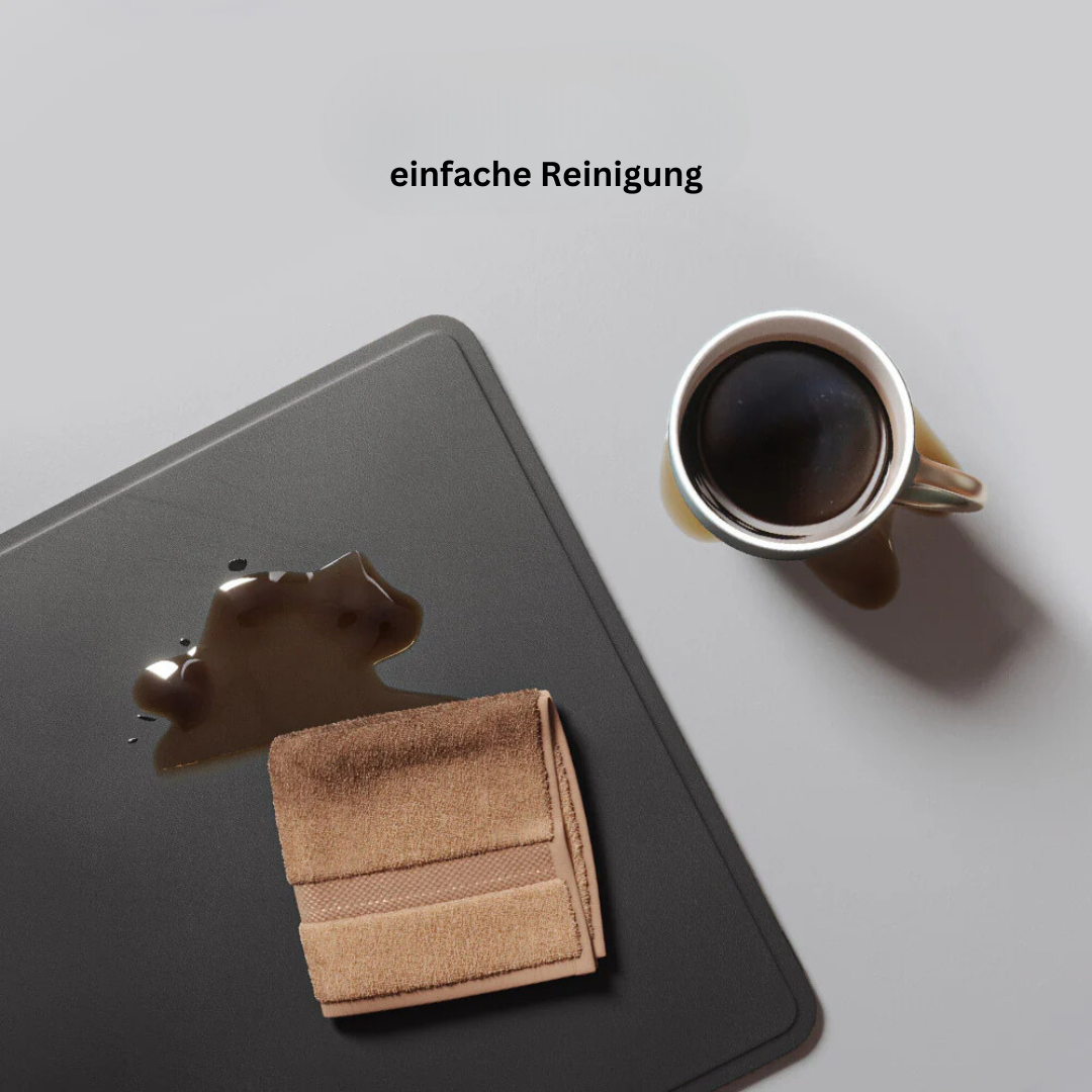 Wireless Charging Desk Mat - Large Non - Slip Faux Leather Desk Pad