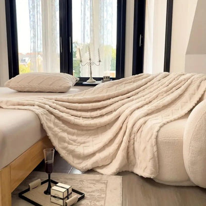 Cozy Cloud Haven Fleece Throw Blanket for Warmth & Comfort