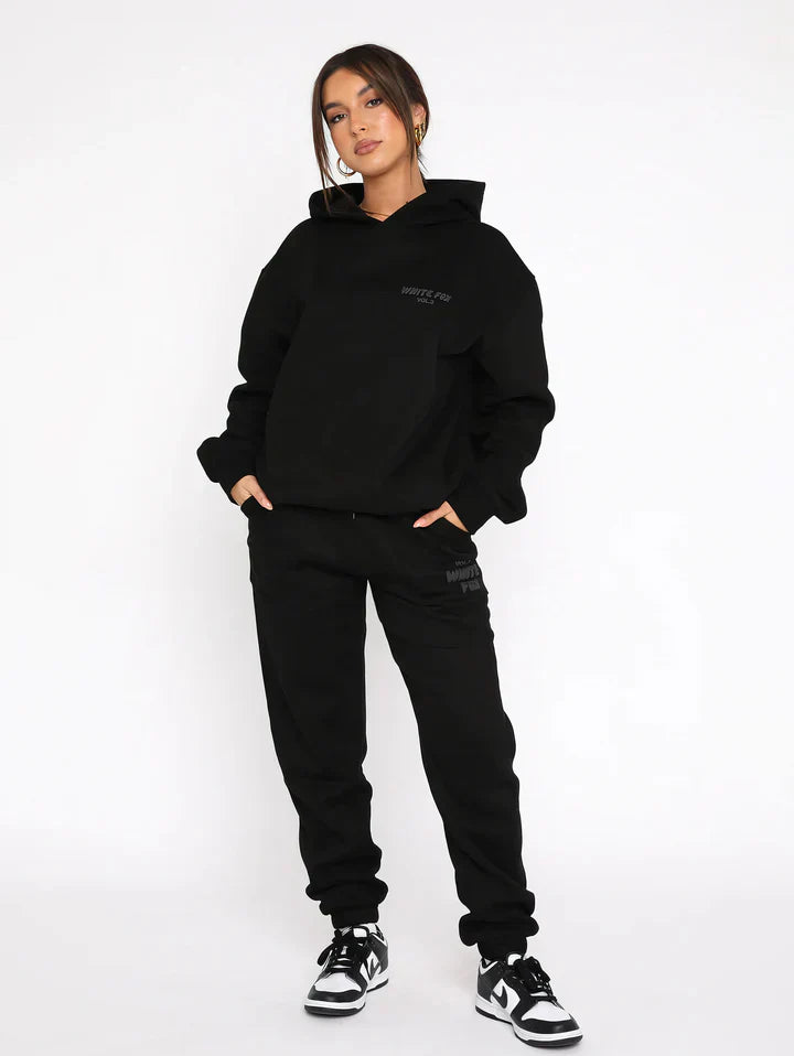 Women's Lounge Set | Pink Cotton Blend Hoodie and Joggers