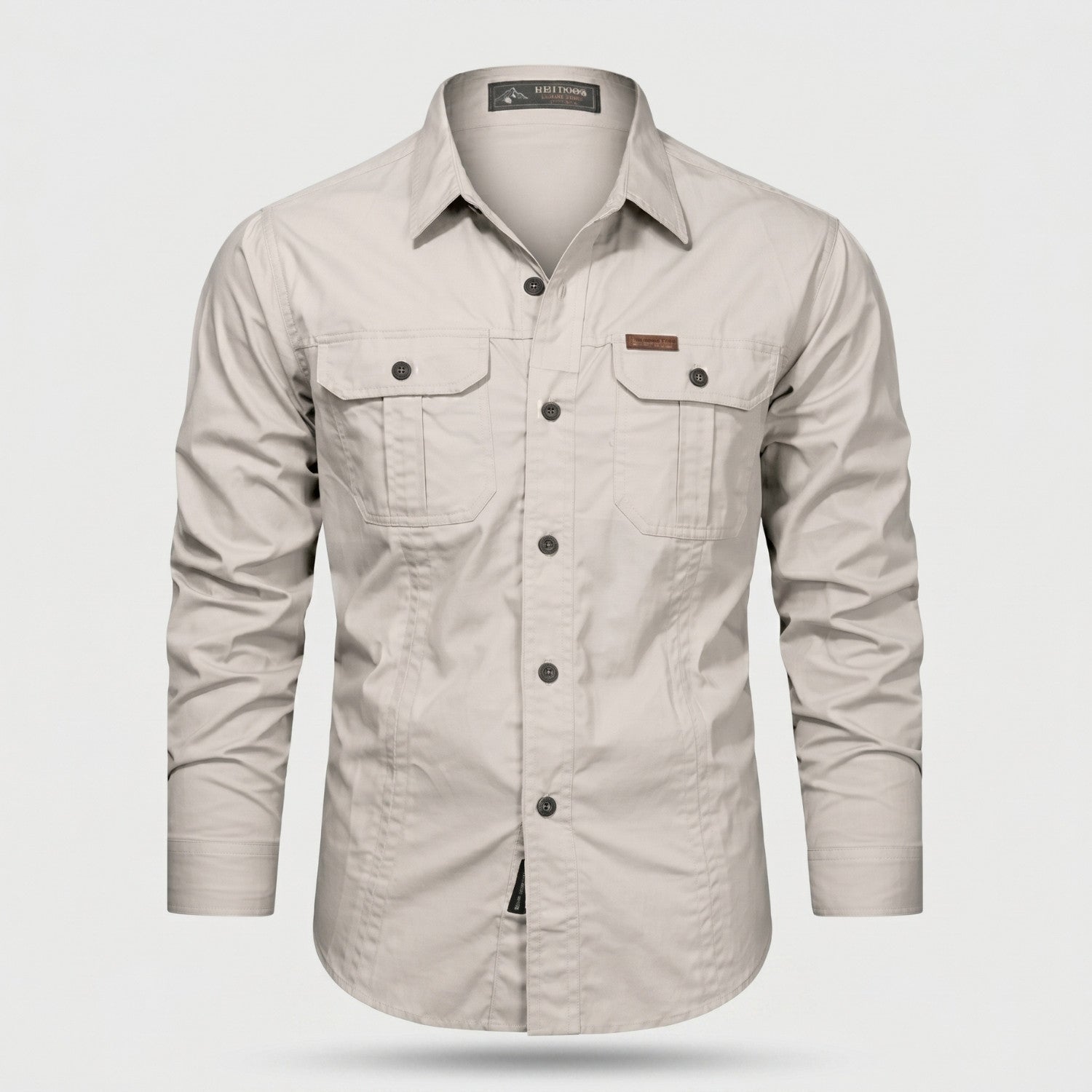 Men’s Lightweight Long-Sleeve Outdoor Shirt – Durable Cotton-Blend Top