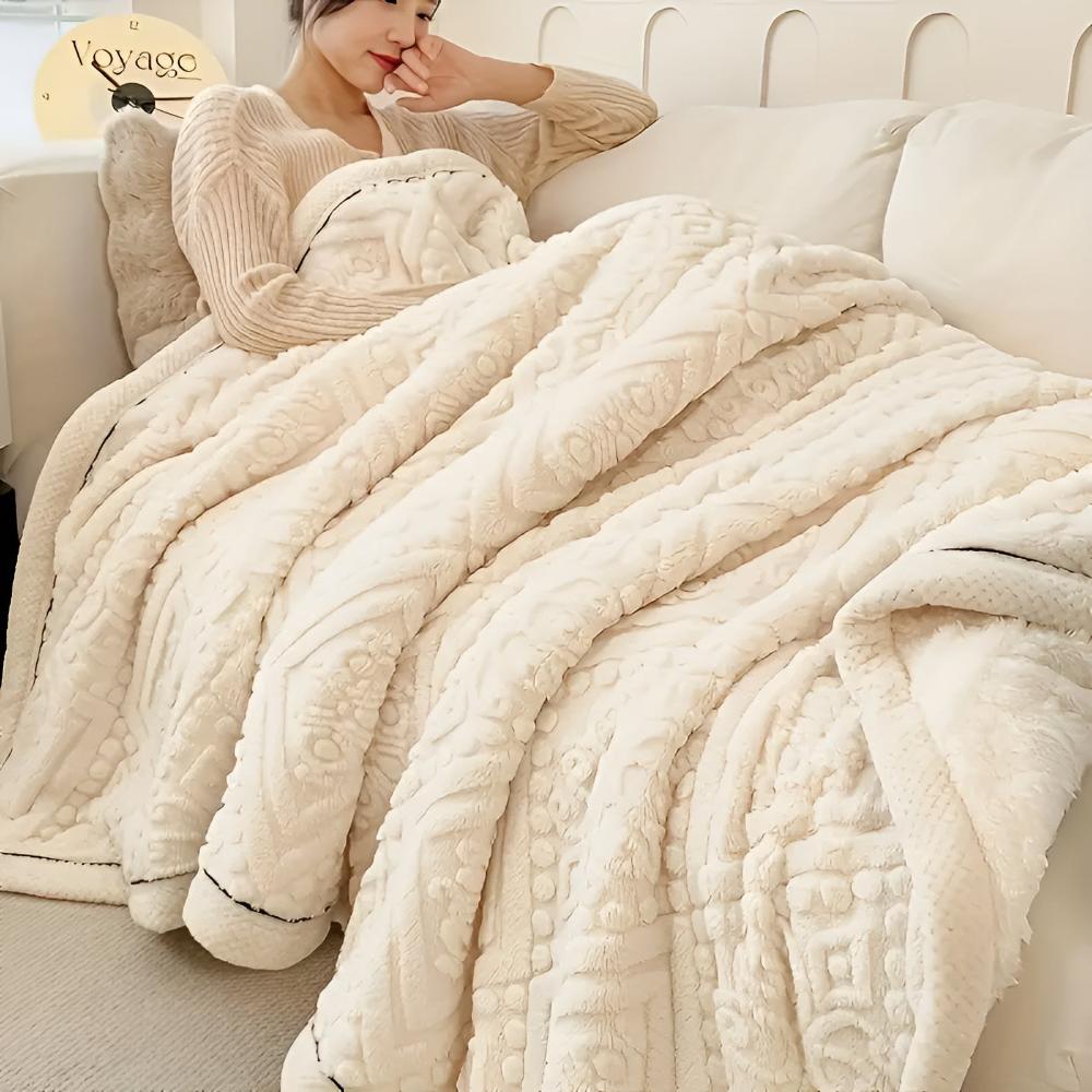 Cozy Velvet Mandala Sherpa Throw Blanket for Home Decor & Warmth