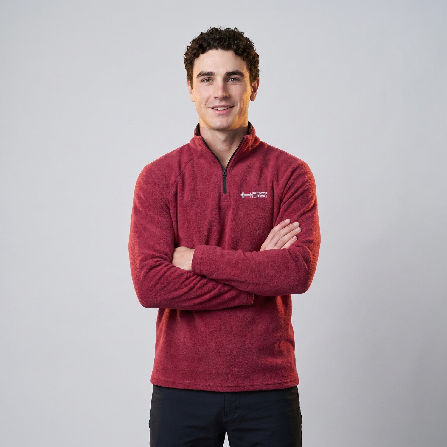 Men’s Quarter-Zip Fleece Pullover – Lightweight Hiking & Camping Mid-Layer