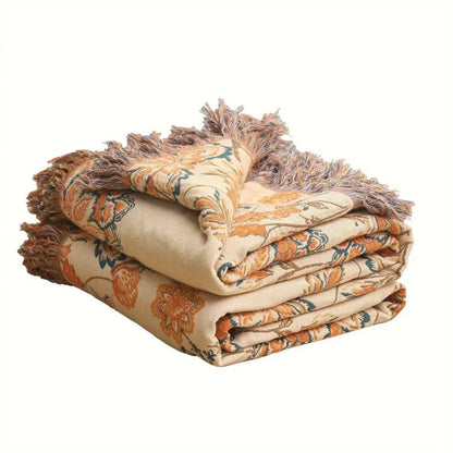 Cozy Boho Rustic Throw Blanket for Home Decor and Warmth