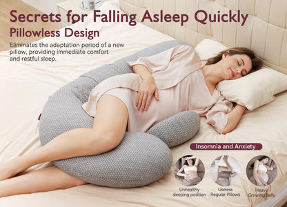 Adjustable Pregnancy Pillow with Wedge Cushion for Maternity Comfort and Support