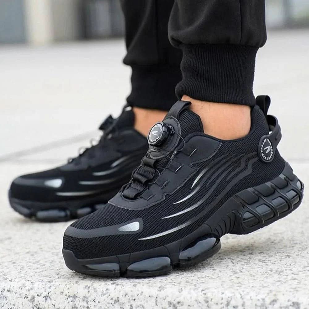 Chaussures de travail confortables antidérapantes pour homme – bout large et semelle rembourrée