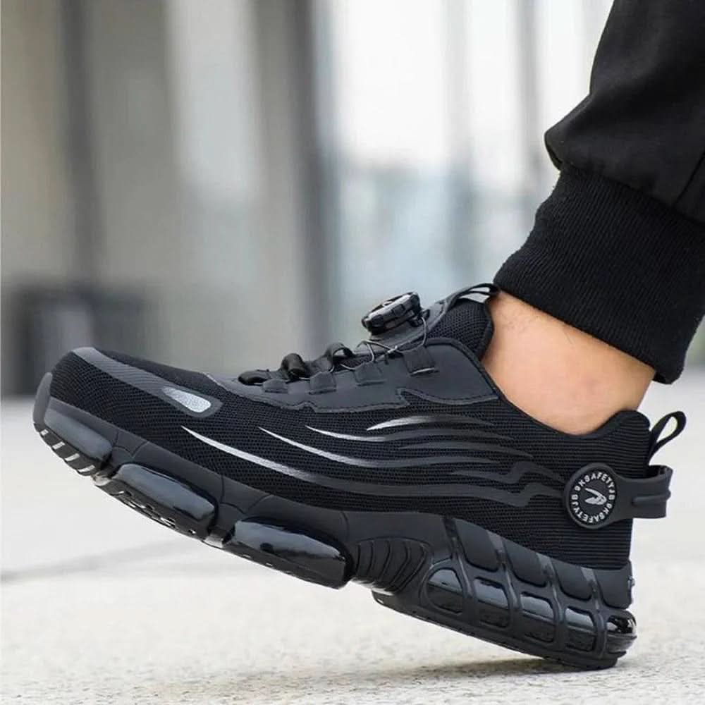 Chaussures de travail confortables antidérapantes pour homme – bout large et semelle rembourrée