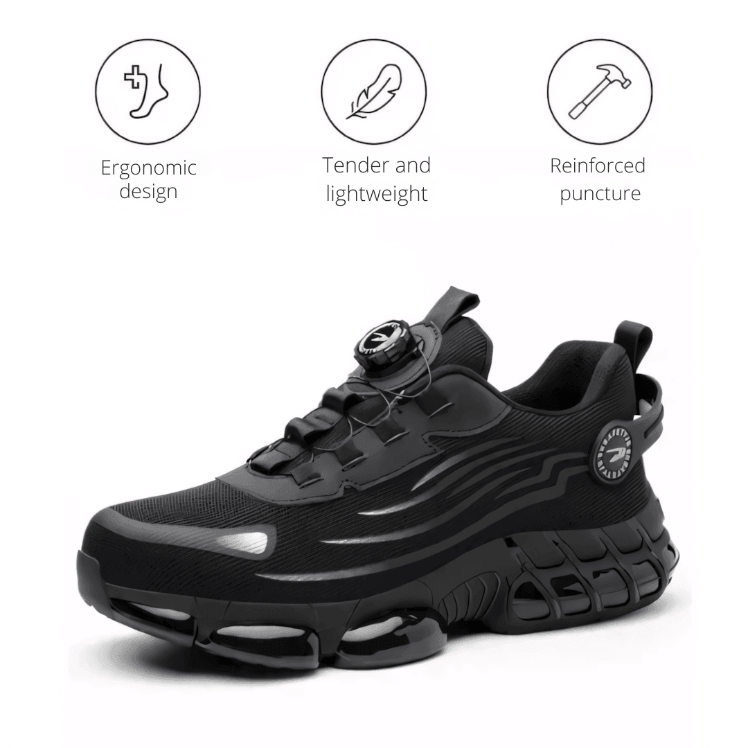 Chaussures de travail confortables antidérapantes pour homme – bout large et semelle rembourrée