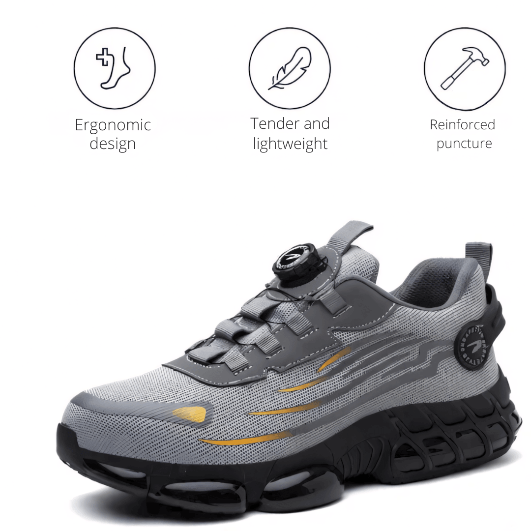 Chaussures de travail confortables antidérapantes pour homme – bout large et semelle rembourrée