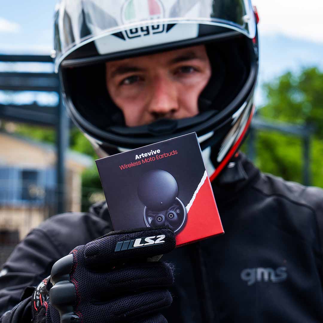 Motorcycle Helmet Bluetooth Earbuds – Wireless In-Ear Headphones with Charging Case