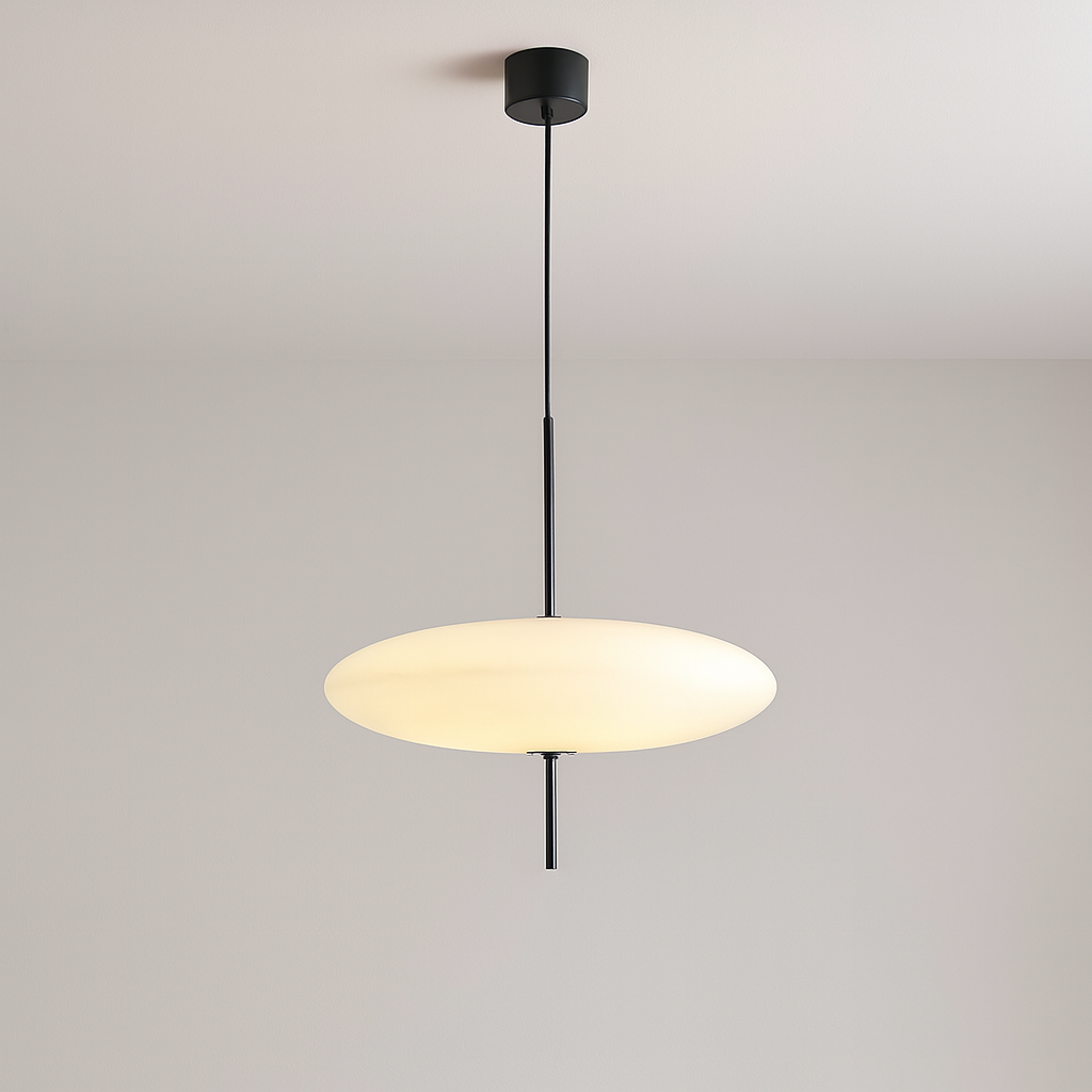 Stylish Oval Glass LED Pendant Light | Modern Hanging Lamp for Home