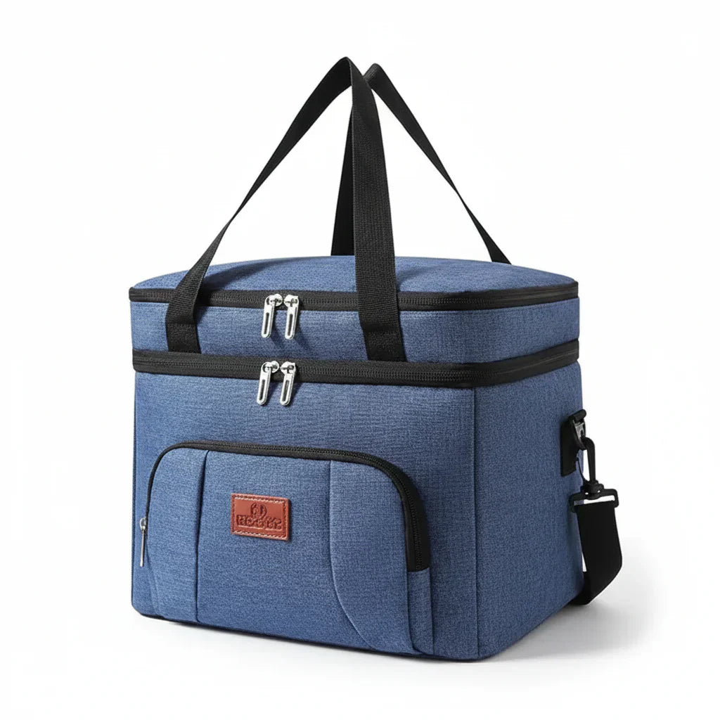 Multifunctional Double Layers Cooler Lunch Bags Large Capacity