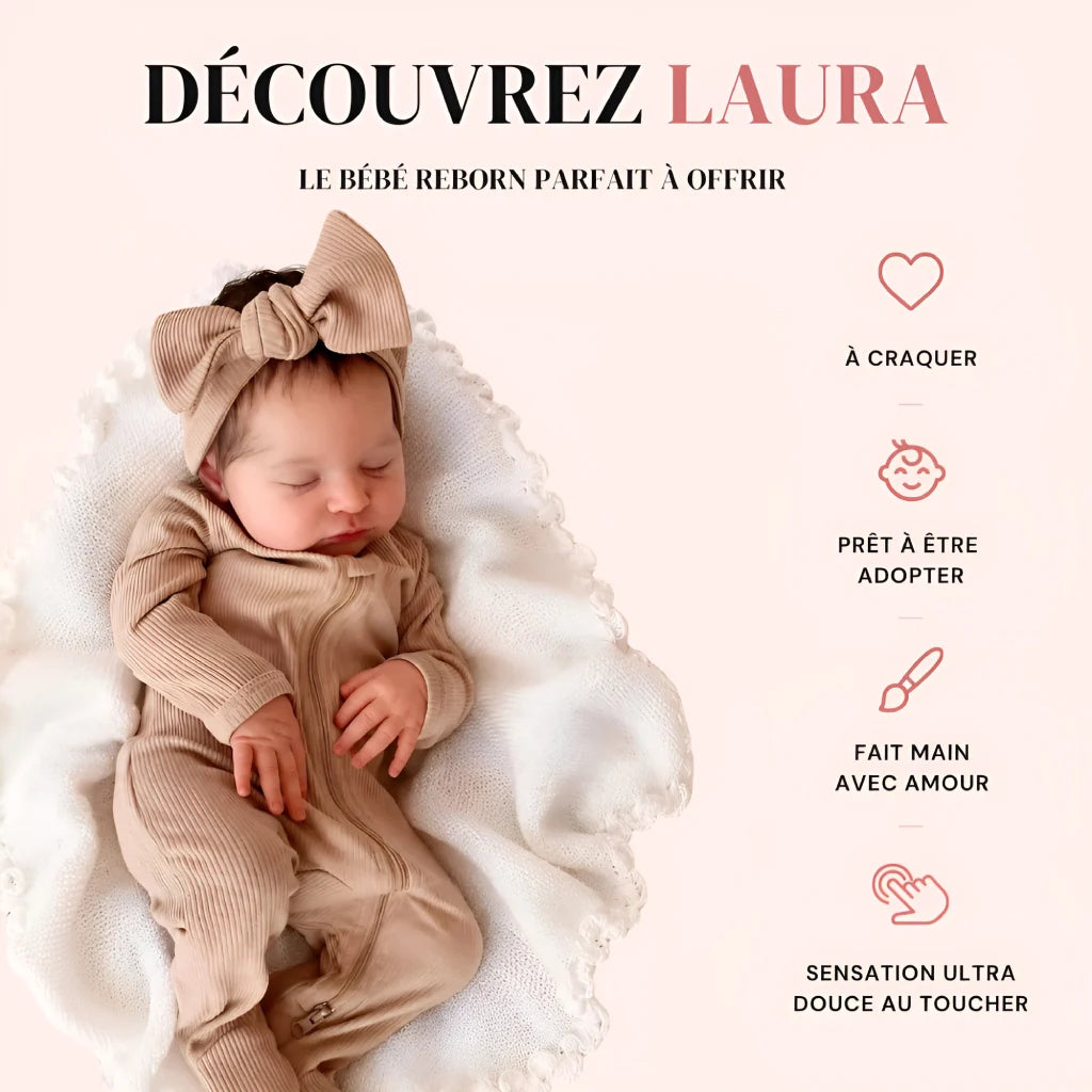 Laura Reborn Baby Girl Doll with Sleeping Expression