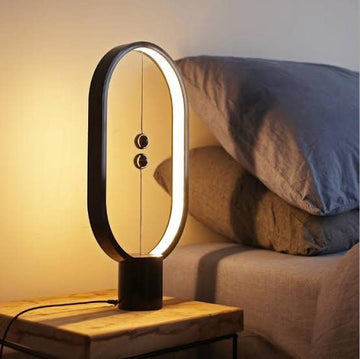 Modern Wooden LED Table Lamp with Touch Control & Magnetic Switch