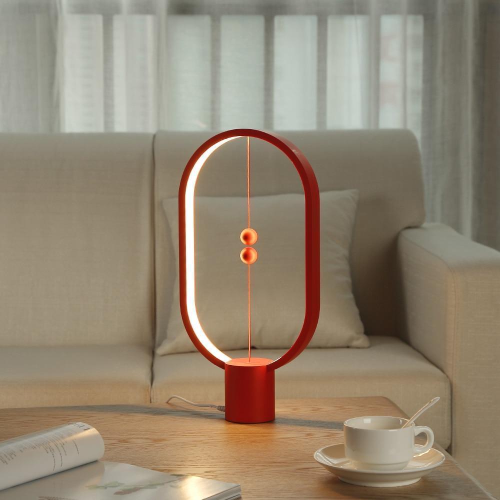 Modern Wooden LED Table Lamp with Touch Control & Magnetic Switch