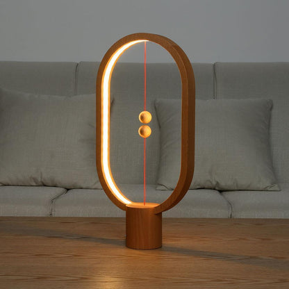 Modern Wooden LED Table Lamp with Touch Control & Magnetic Switch