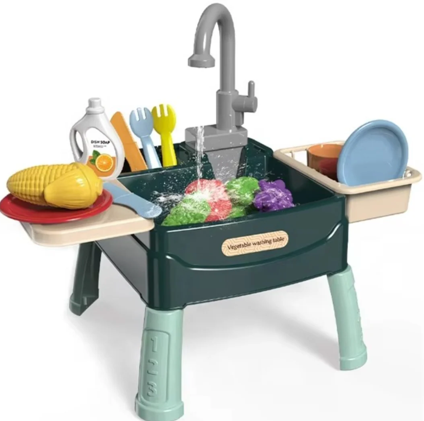Kids Play Kitchen with Running-Water Tap – WaterWonder Role-Play Set