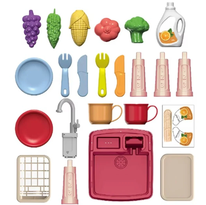 Kids Play Kitchen with Running-Water Tap – WaterWonder Role-Play Set