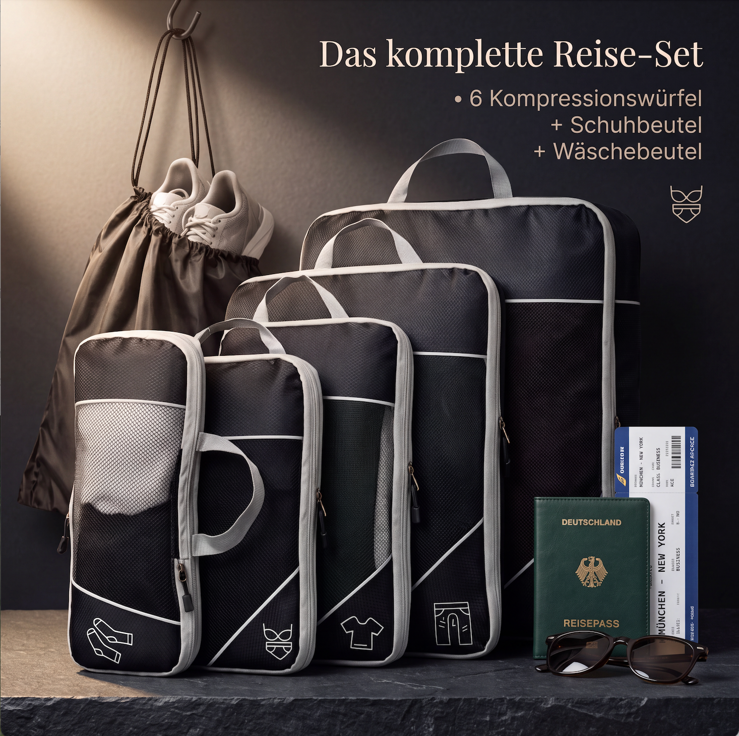 Compressie-inpakzakken - organizer-set voor reiskoffers