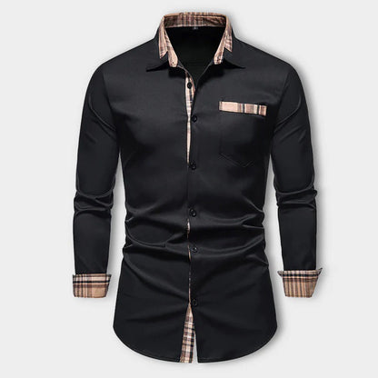 Noah - Casual Long Sleeve Shirt with Buttons and Pockets