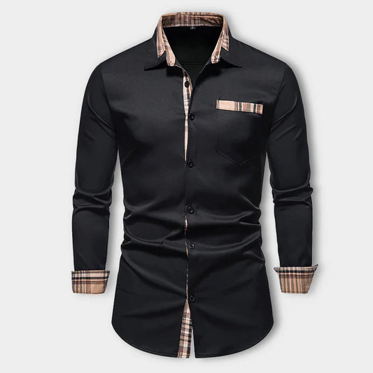Noah - Casual Long Sleeve Shirt with Buttons and Pockets