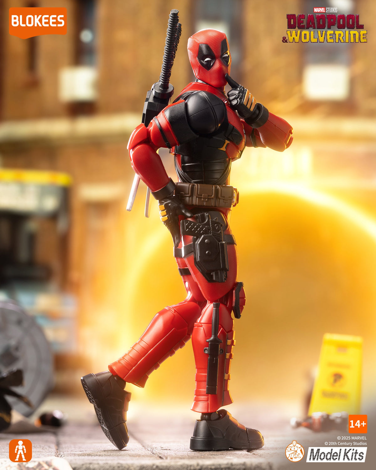 Deadpool Articulated Model Kit - Blokees