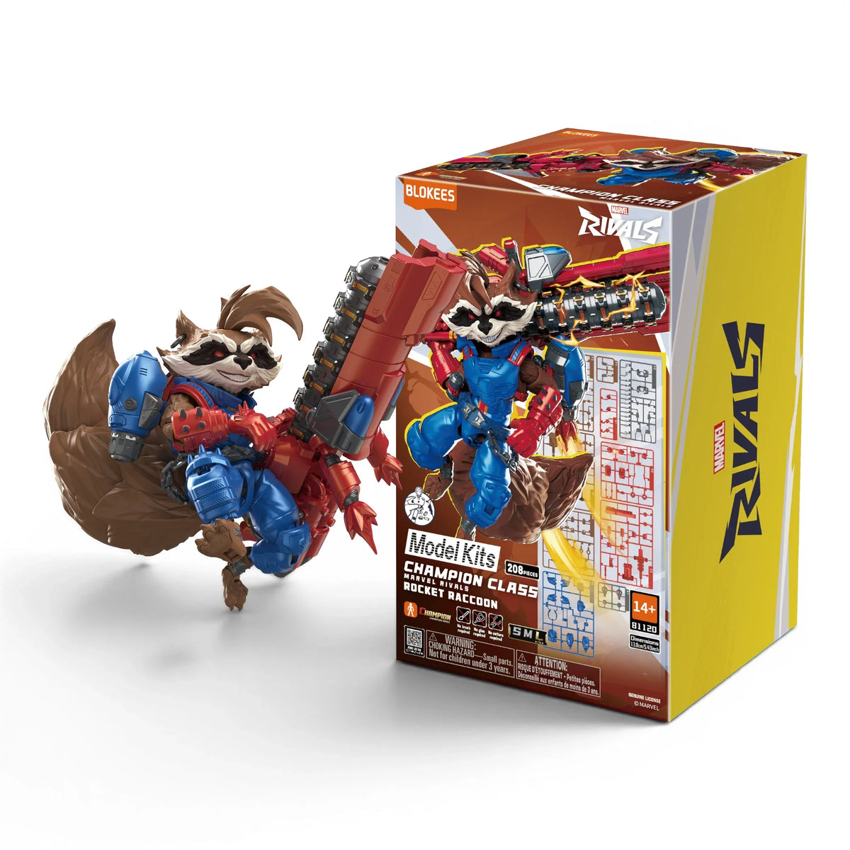 Marvel Rivals Rocket Raccoon Articulated Model Kit - Blokees