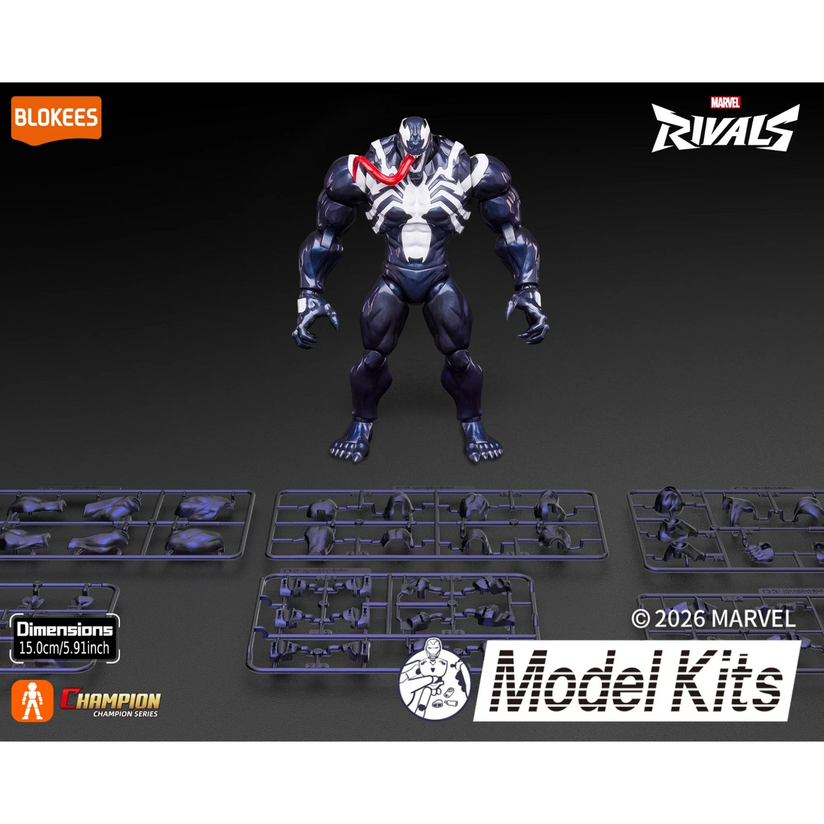 Marvel Rivals Venom Articulated Model Kit - Blokees