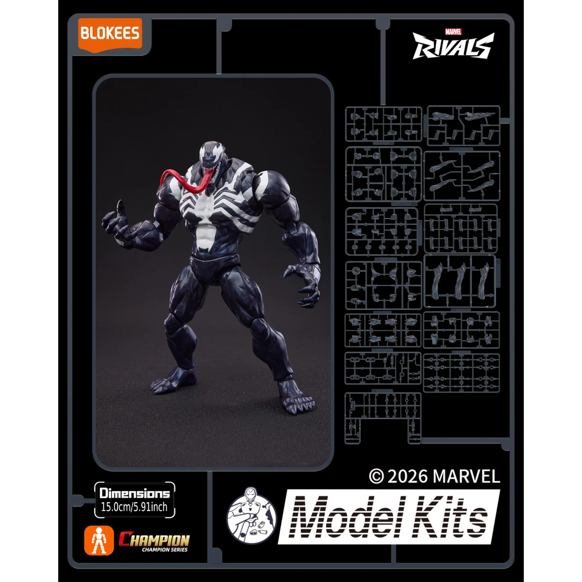 Marvel Rivals Venom Articulated Model Kit - Blokees