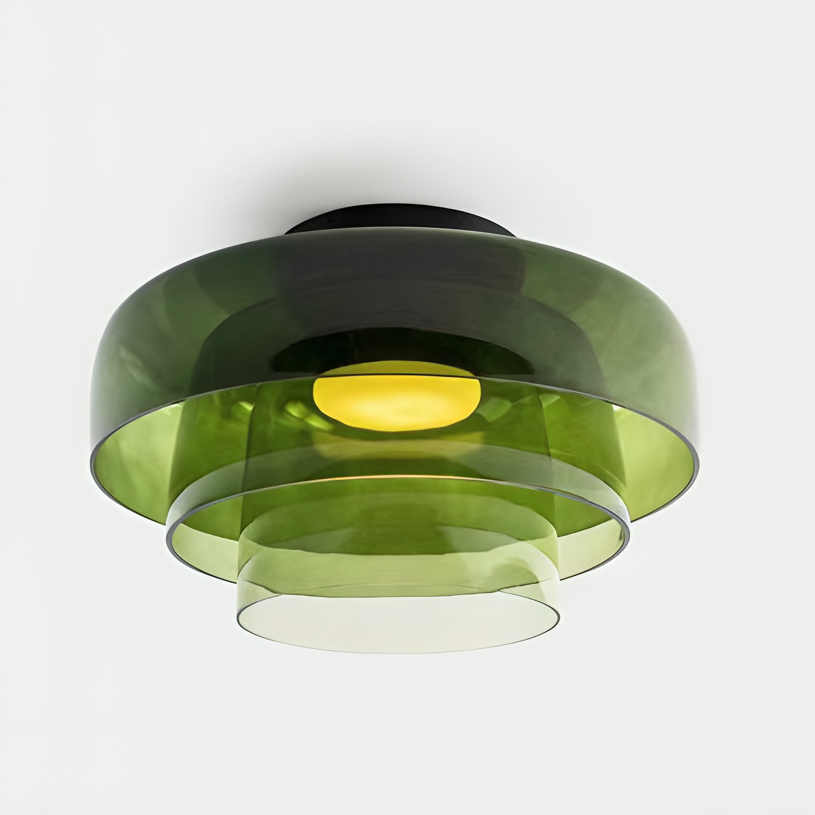 Stylish Green Glass Pendant Light | Modern Ceiling Lamp for Home