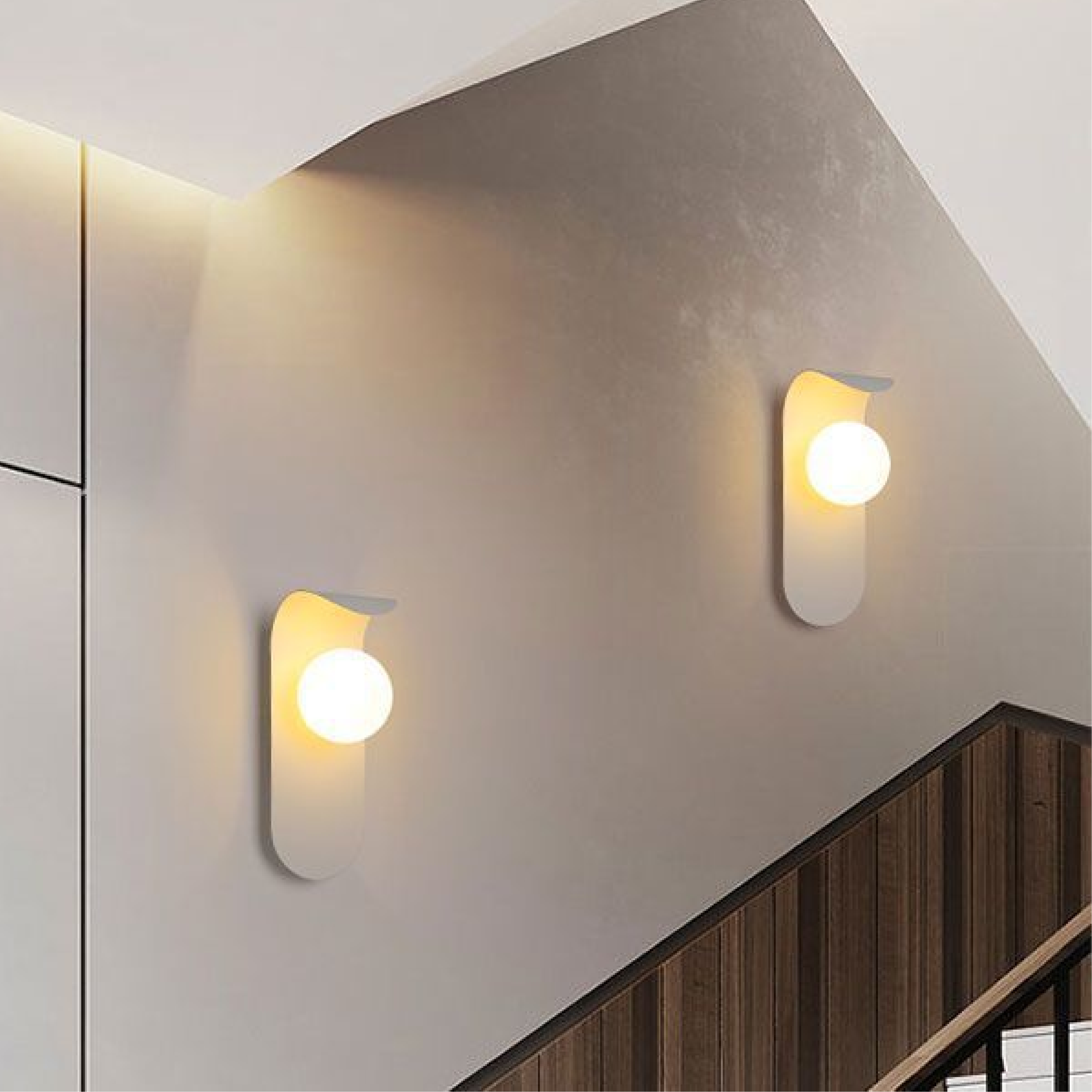 Scandinavian Black Metal Wall Lamp with Glass Globe - Modern Lighting