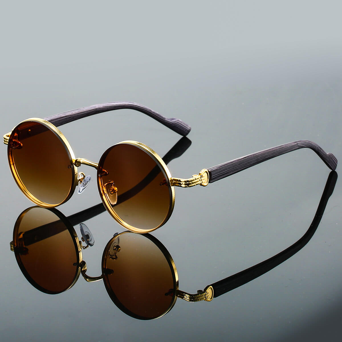 | Torvane Men’s Round Metal Sunglasses