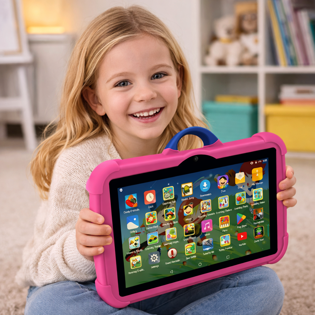 7-Inch Kids Android Tablet – Shockproof Case for Learning & Entertainment