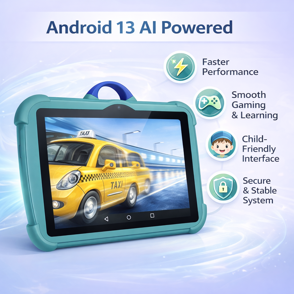 7-Inch Kids Android Tablet – Shockproof Case for Learning & Entertainment