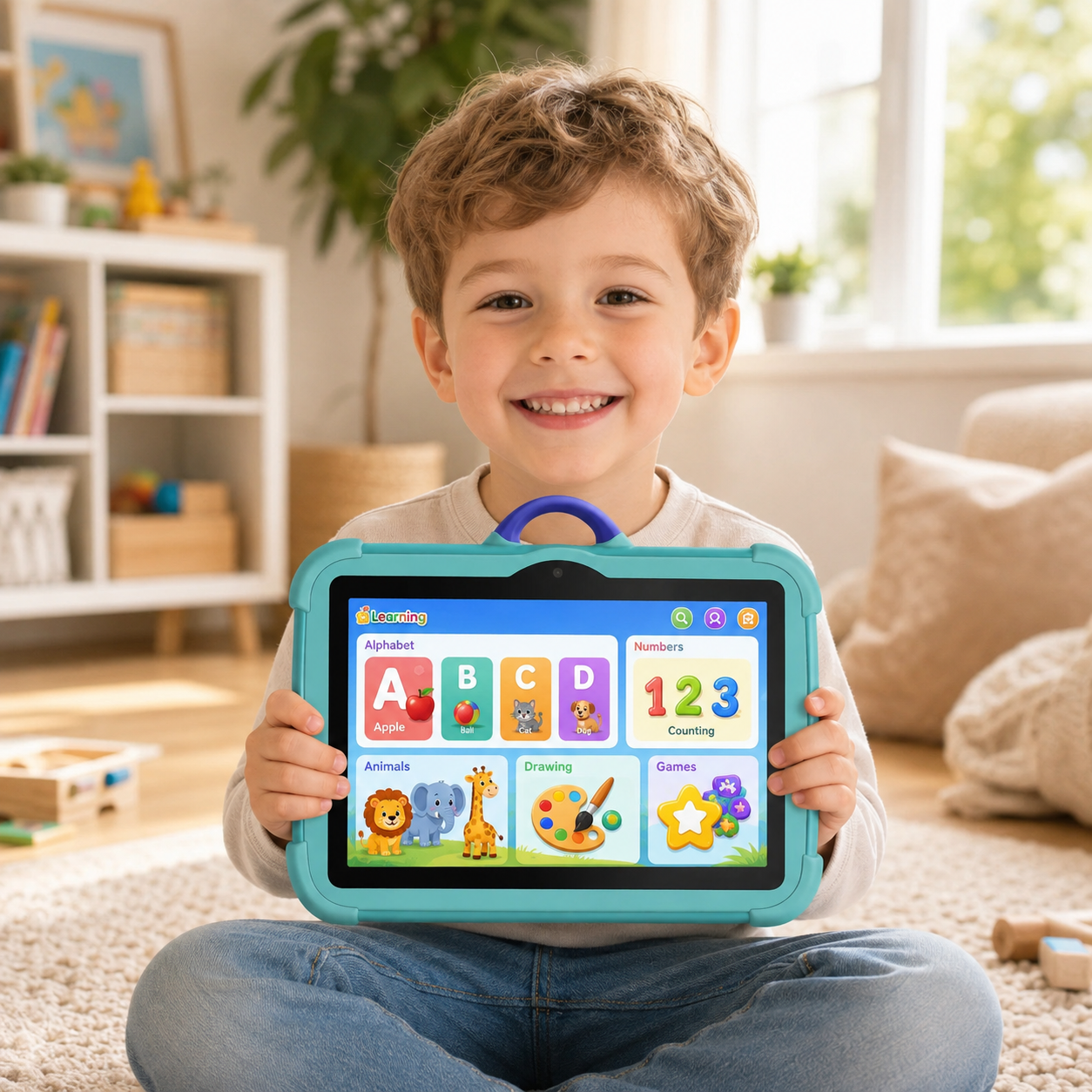7-Inch Kids Android Tablet – Shockproof Case for Learning & Entertainment