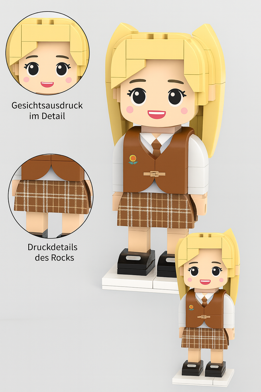 Personalised Photo Building Block Figure, One Person