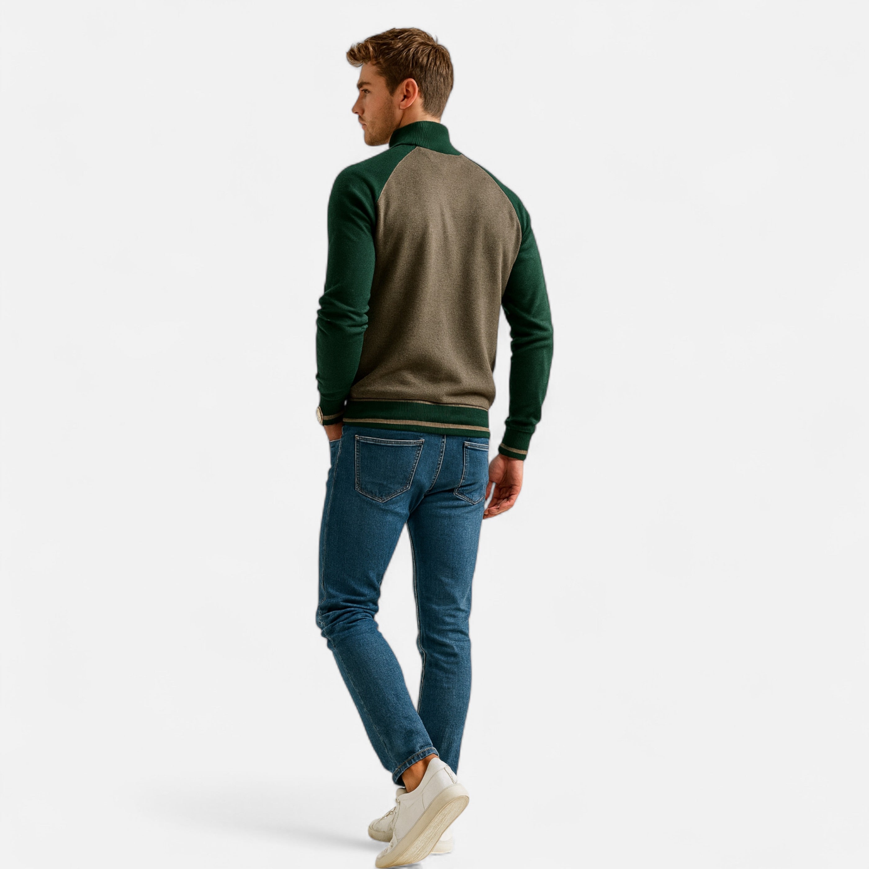 | Dorevelle Men’s Zipped Cotton Sweater