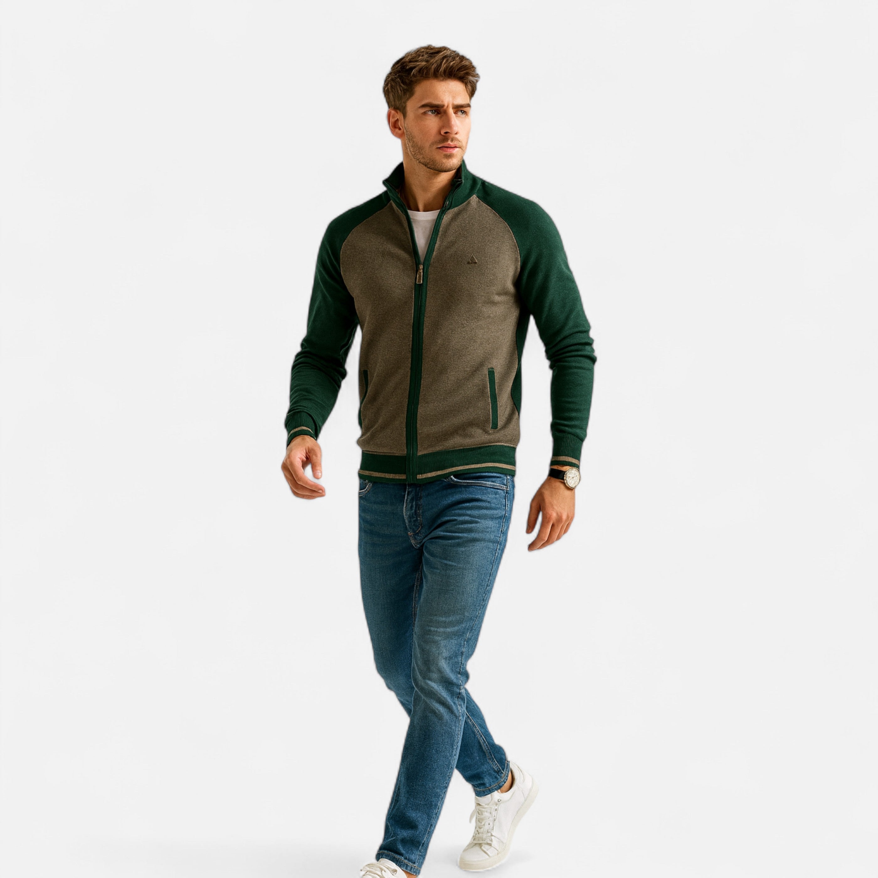 | Dorevelle Men’s Zipped Cotton Sweater
