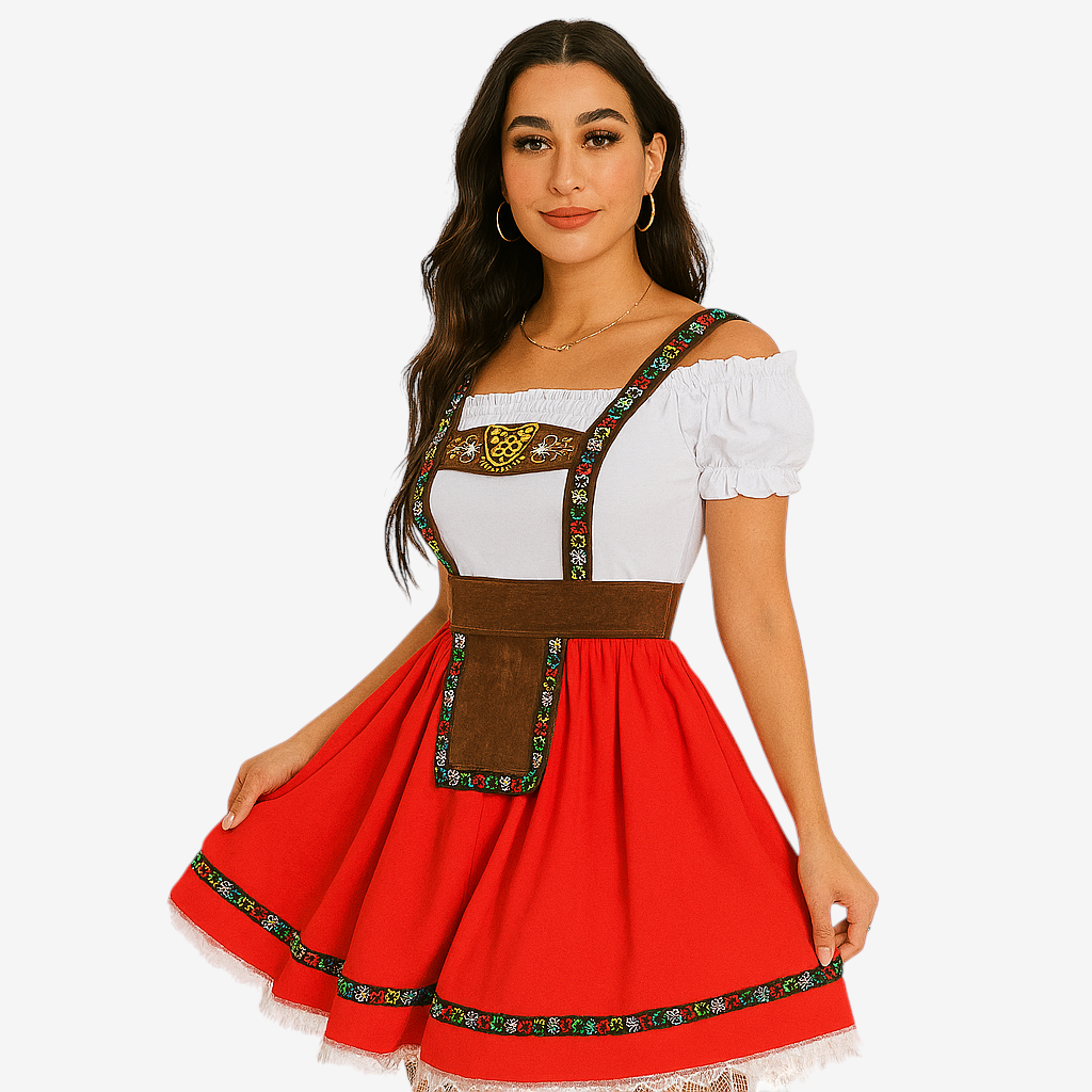 Dirndl pour femme avec encolure Carmen