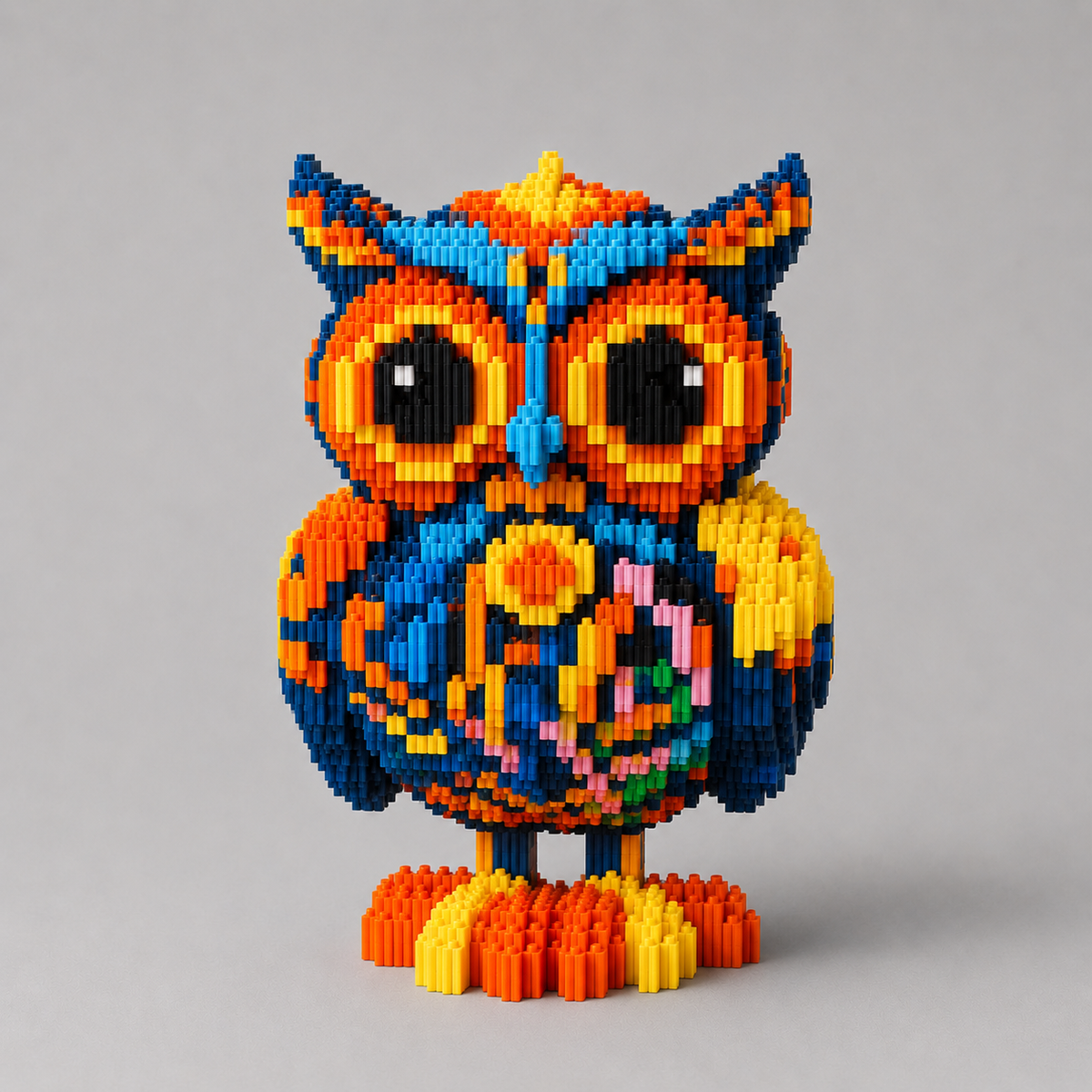 Colourful Owl Building Block Set, 6,250 Pieces