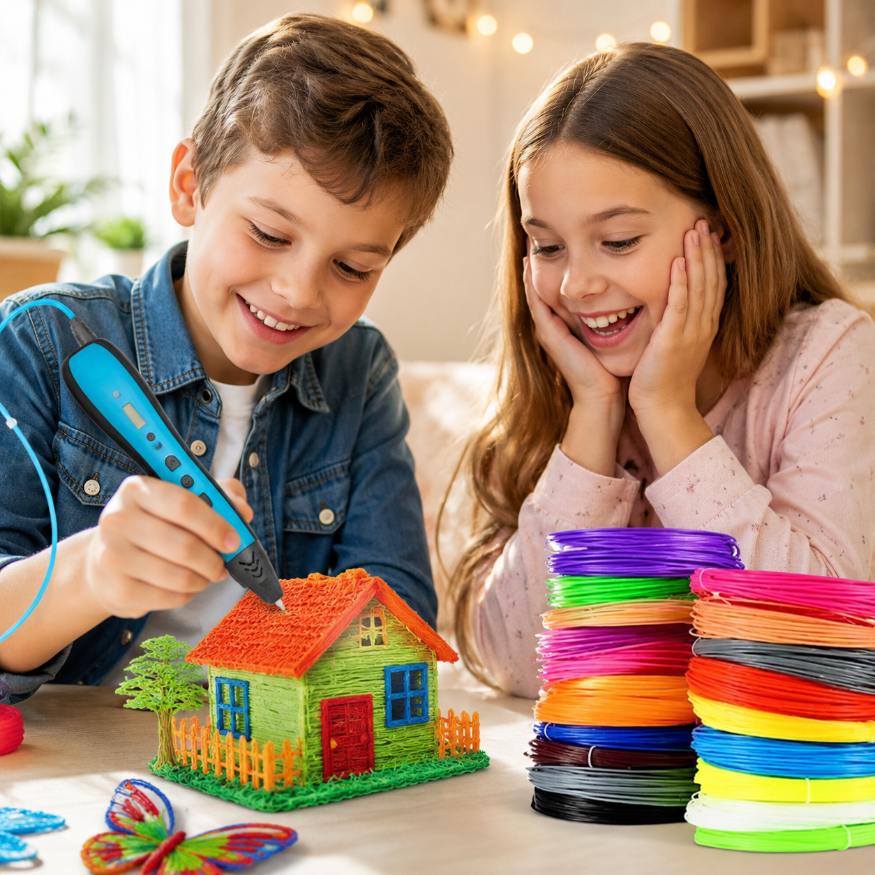3D Printing Pen for Kids & Beginners – PLA/ABS Compatible Drawing Pen