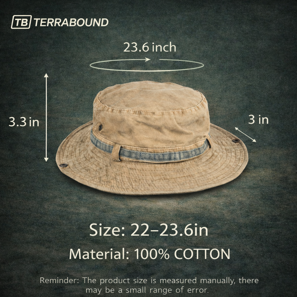 Men’s Boonie Hat – Packable Wide-Brim Sun Hat for Hiking & Fishing