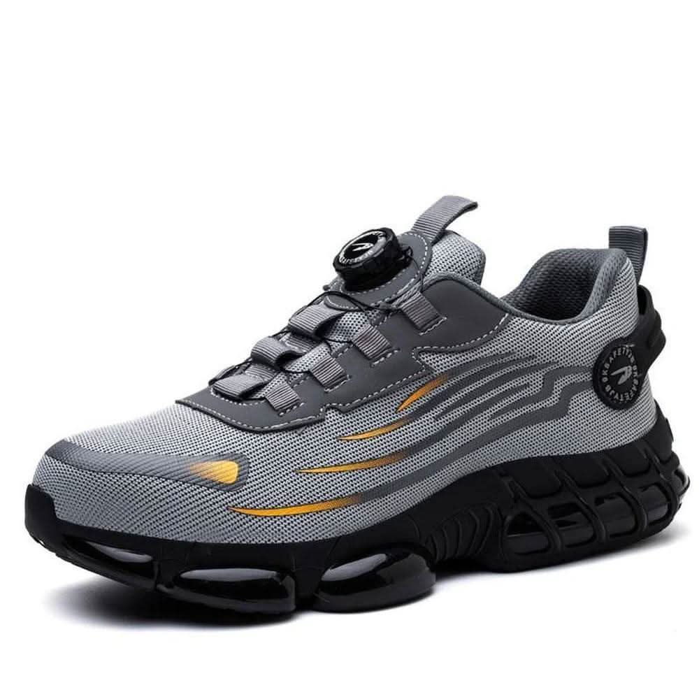 Non-Slip Safety Work Shoes with Arch Support – ComfiShield Wide-Toe Footwear