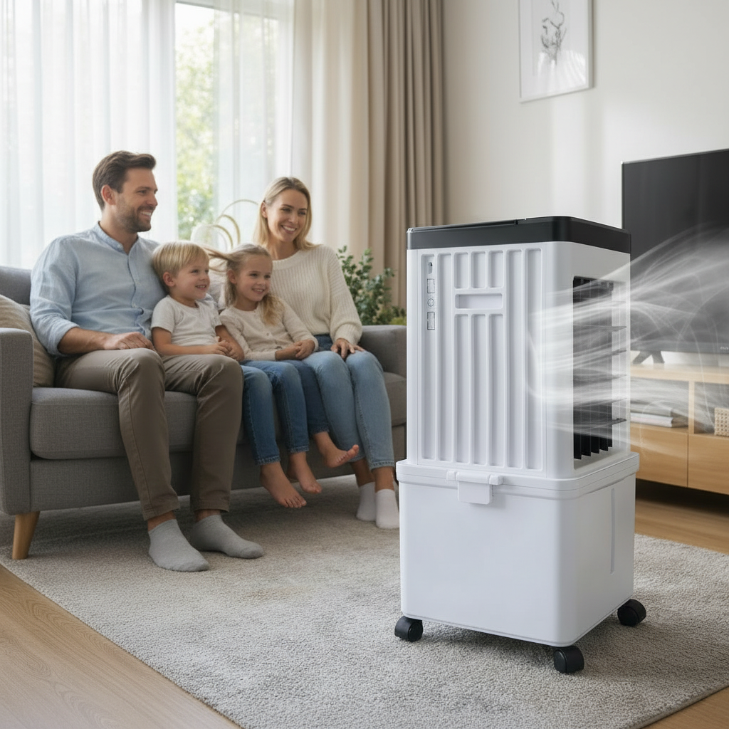 3-in-1 Portable Air Cooler – Cooling Fan & Dehumidifier