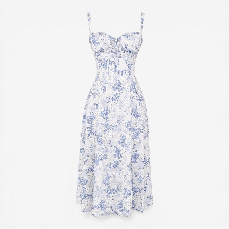 Square Neck Sleeveless Midi Dress