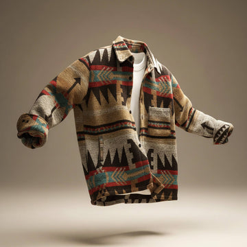 Crello | Men’s Patterned Wool Coat
