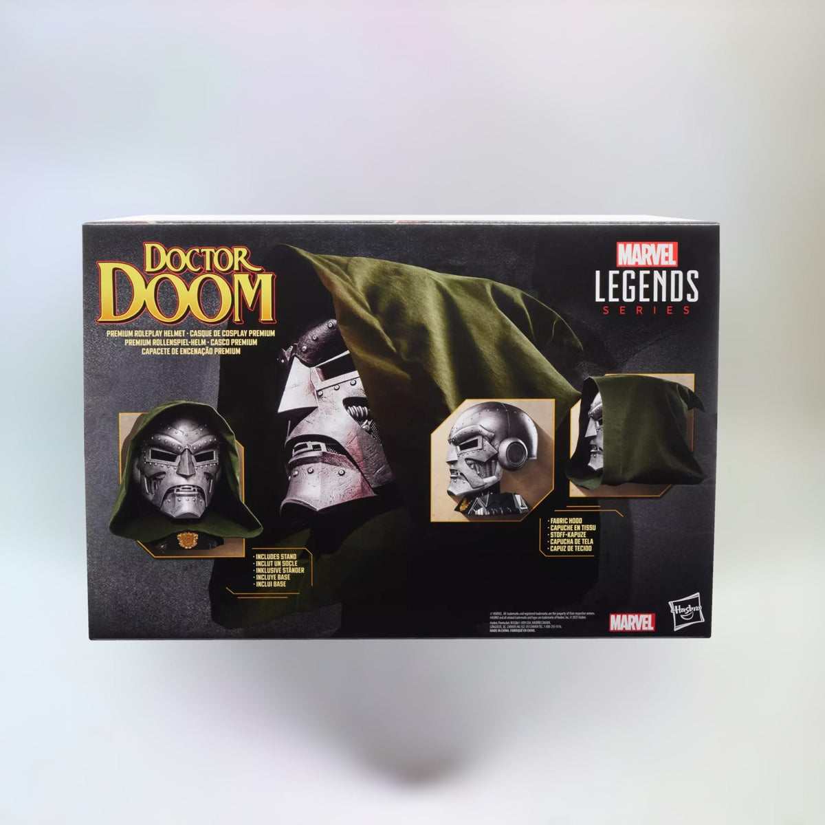 Marvel Legends Doctor Doom Helmet with Hood and Display Stand